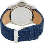 Guess Mens Legency 45mm Blue Leather Band Steel Case Quartz Analog Watch W1058G1 - product image