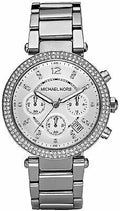 Michael Kors Chrono Whie Dial SS Quartz Womenss Watch MK5353 100% Authentic