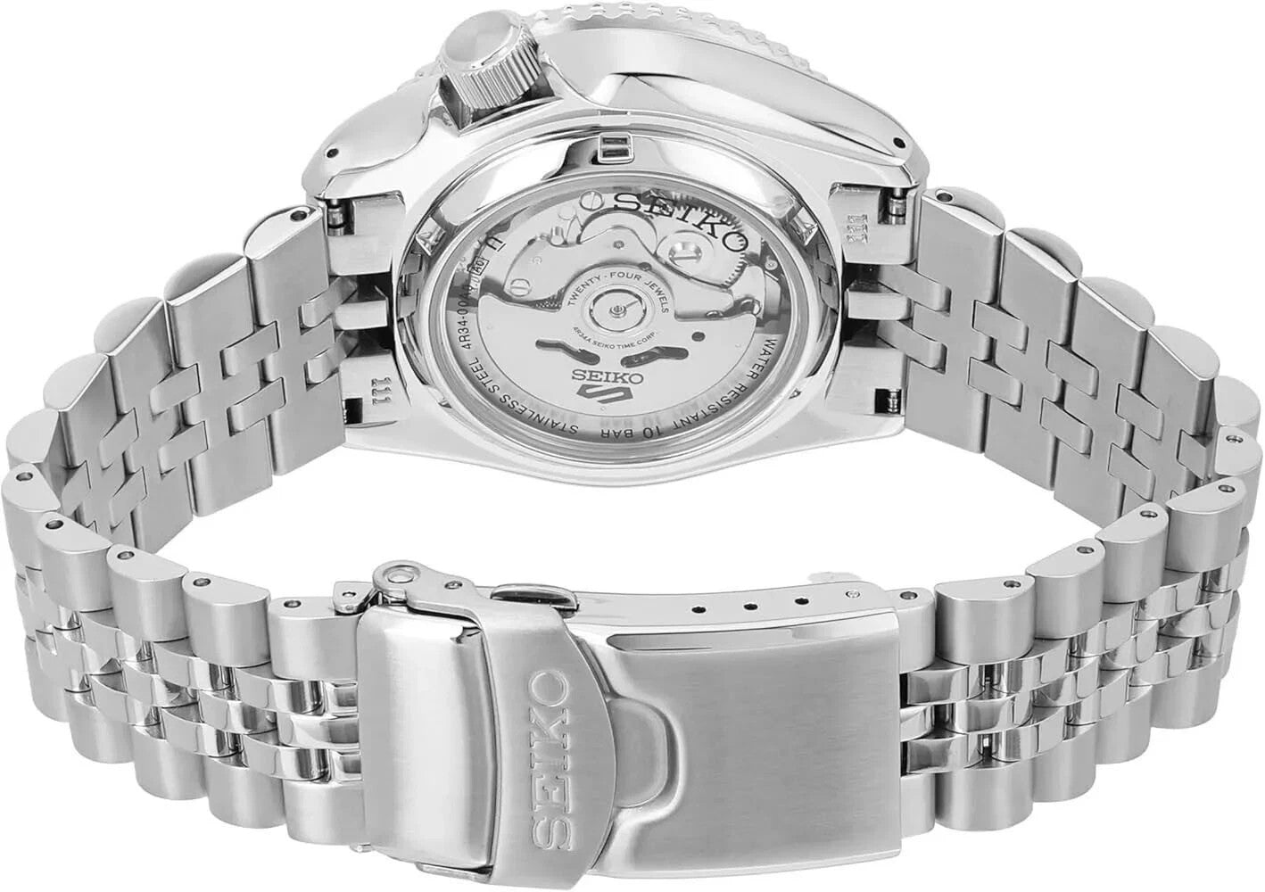 Seiko 5 Five Sports SSK021 SKX GMT Automatic Watch Gold Bezel 100% Authentic