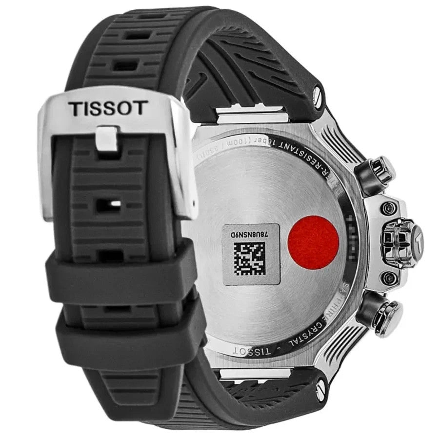 New Tissot T-Race Chronograph Black Dial Rubber Men's Watch T141.817.17.051.00