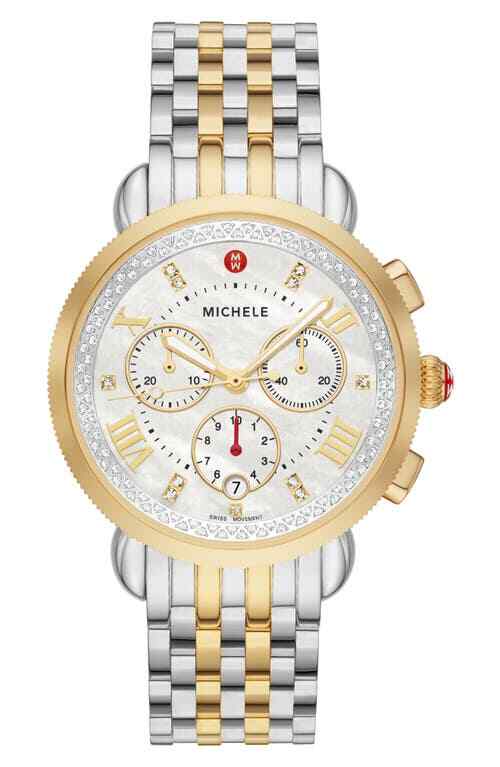 MICHELE Sport Sail Bracelet Watch, 38mm in Two-Tone at Nordstrom - product image