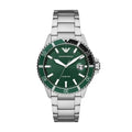 ARMANI MENS DIVER WATCH AR11338 GREEN DIAL BRAND NEW IN BOX