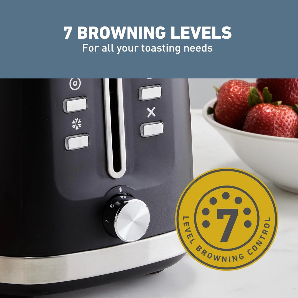 Toaster 2-Slice Extra-Wide and Deep Slots with 3 Functions and 7 Shade Settin...