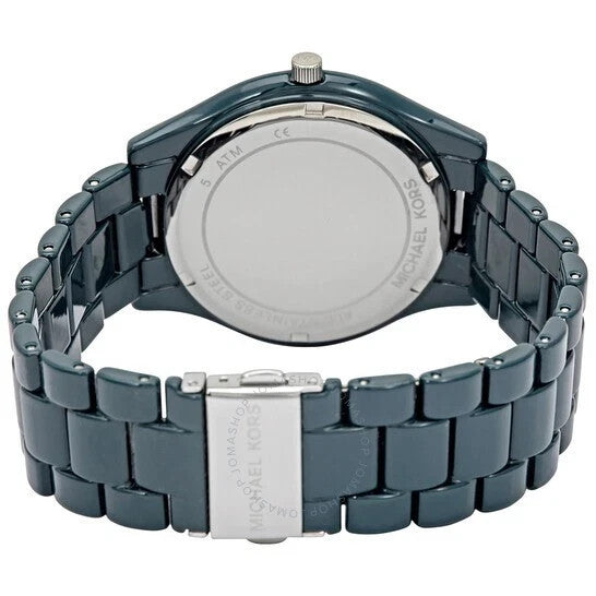 Michael Kors Slim Runway MK4416 42mm Blue Coated Stainless Steel Case and Strap