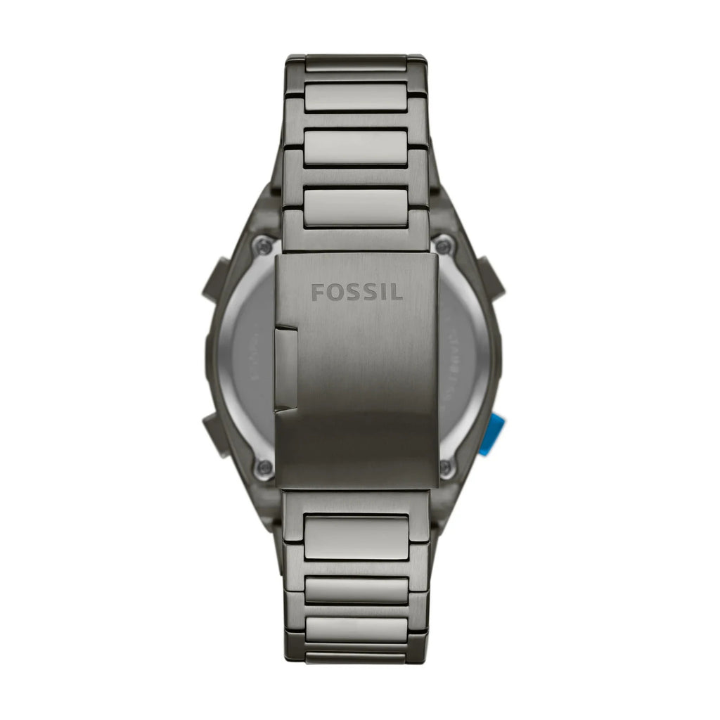 Fossil FS5861 Everett Solar-Powered Digital Stainless Steel Watch New In Box