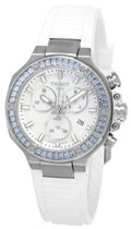 Tissot T-Race Quartz Chronograph 38 MM MOP Dial Watch T141.817.97.111.00 New