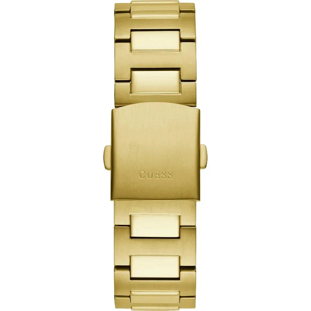 GUESS Men's Gold Tone Watch GW0572G2 Headline Black Dial 42mm Multi-function New