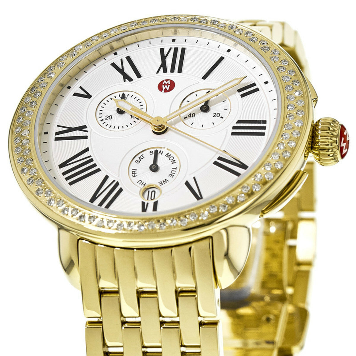Michele Serein Diamond Gold Tone Chronograph Lady's Watch MWW21A000011 - product image