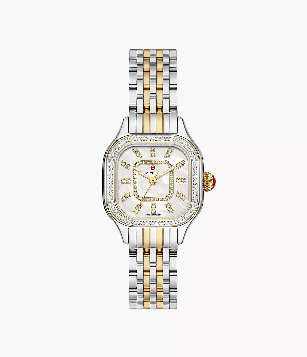 Michele Meggie Diamond Mother of Pearl Dial Two Tone Bracelet Women s Watch - product image