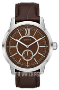 DKNY Leather Collection Brown Dial Men's Watch NY1521 New In Box