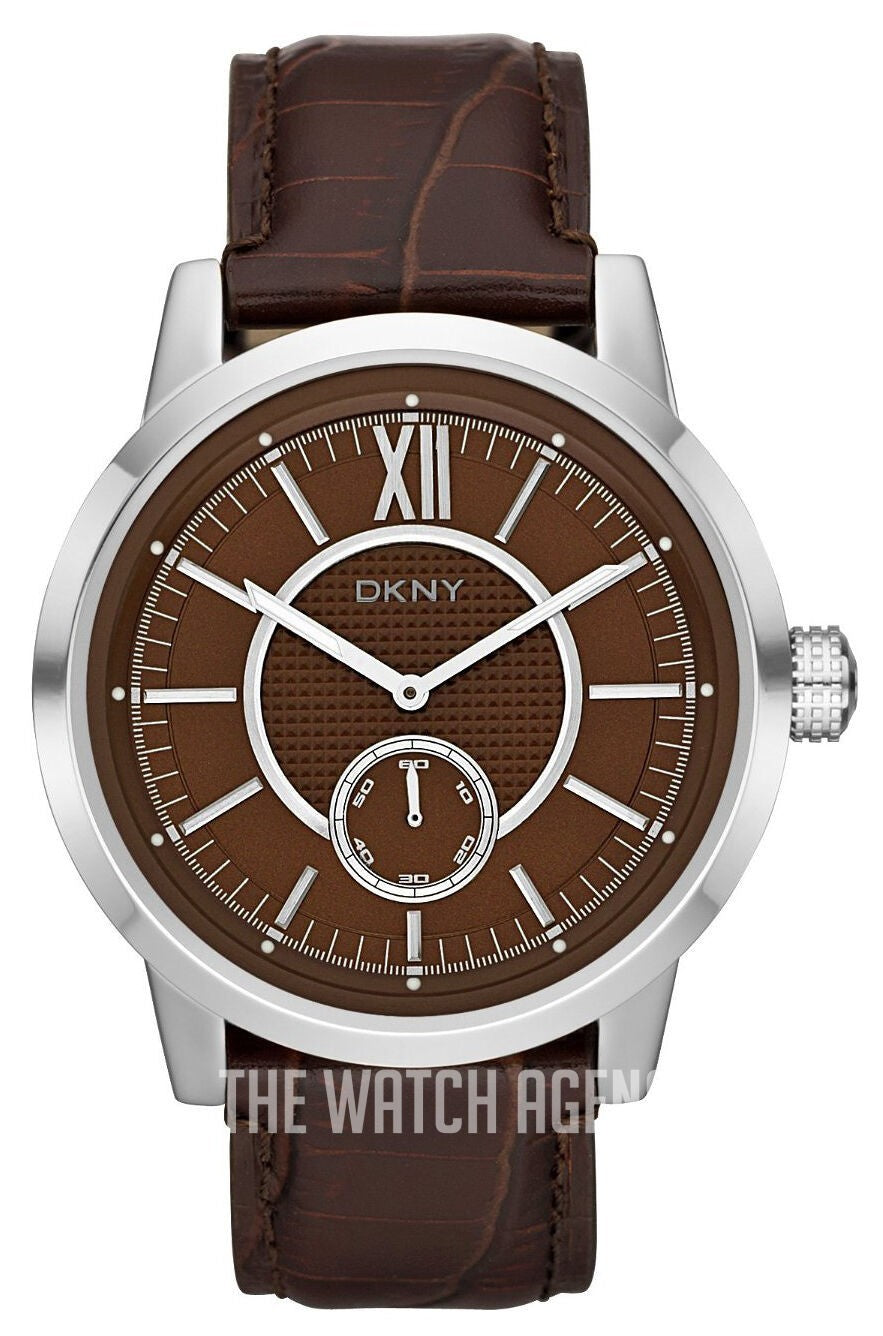 DKNY Leather Collection Brown Dial Men's Watch NY1521 New In Box