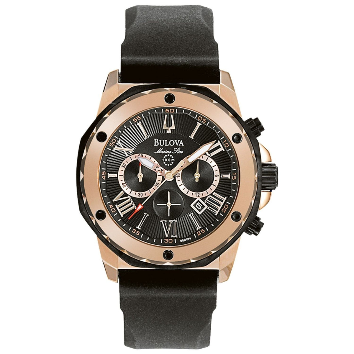 Bulova Men's Marine Star Black Dial Watch - 98B104 - product image