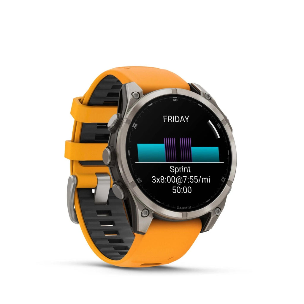 Garmin fenix 8 47 mm AMOLED Sapphire Titanium Smartwatch Spark Orange Open Box