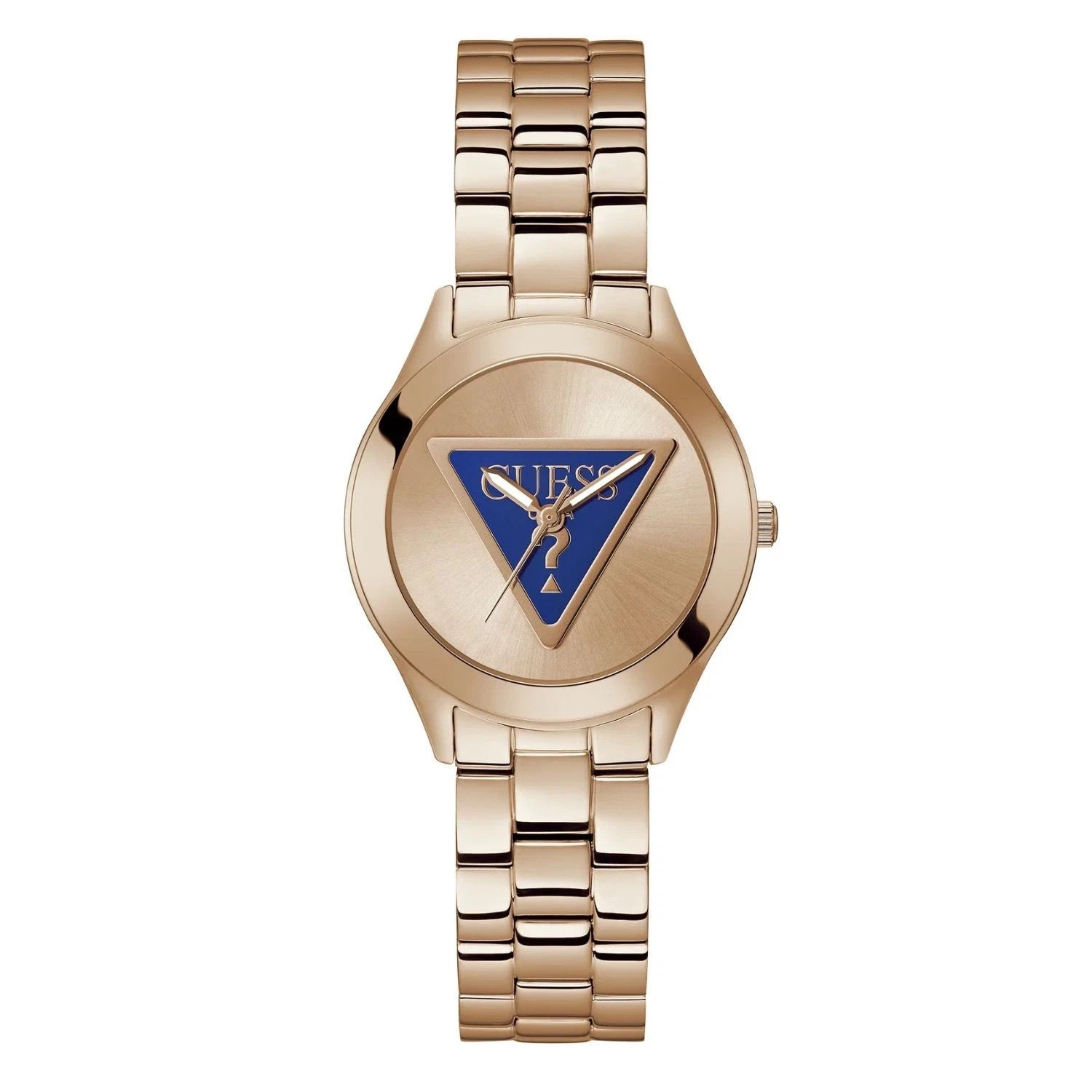 Guess Women's Tri Plaque Rose gold Dial Watch - GW0675L3