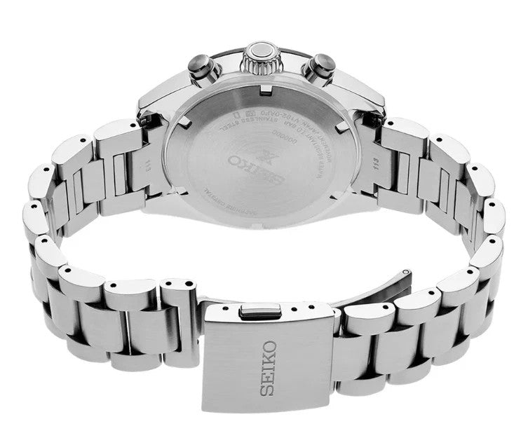 Seiko Prospex Speedtimer Solar Salmon Dial Men’s Watch SSC963 New