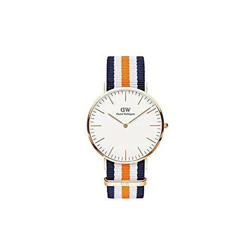 Daniel Wellington Classic Southport Rose Gold Orange Blue Mens Watch