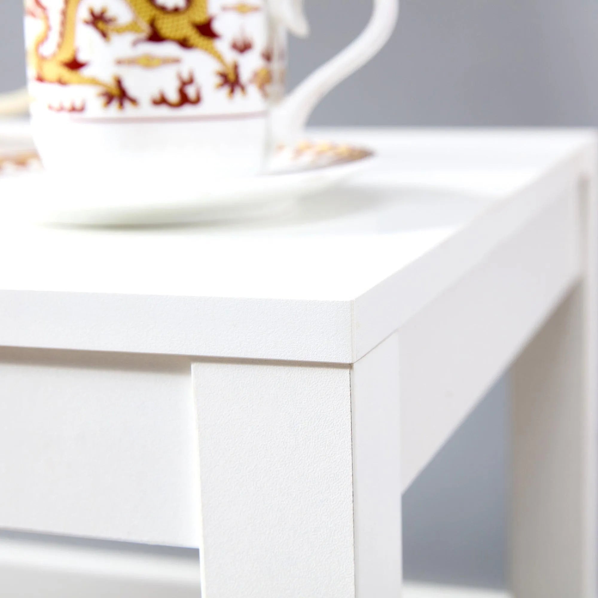 Simple white side table , 2-tier small space end table ,modern night stand, sofa table, side table with storage shelve - PremiumBrandGoods