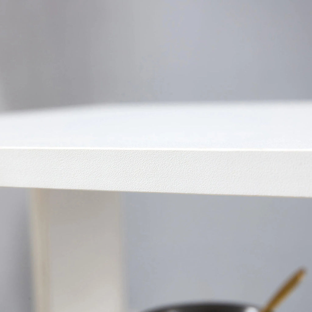 Simple white side table , 2-tier small space end table ,modern night stand, sofa table, side table with storage shelve - PremiumBrandGoods