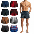 Tartan Plaid Boxer Shorts 6 Pack Cotton Blend Moisture Wicking S-4XL Mens