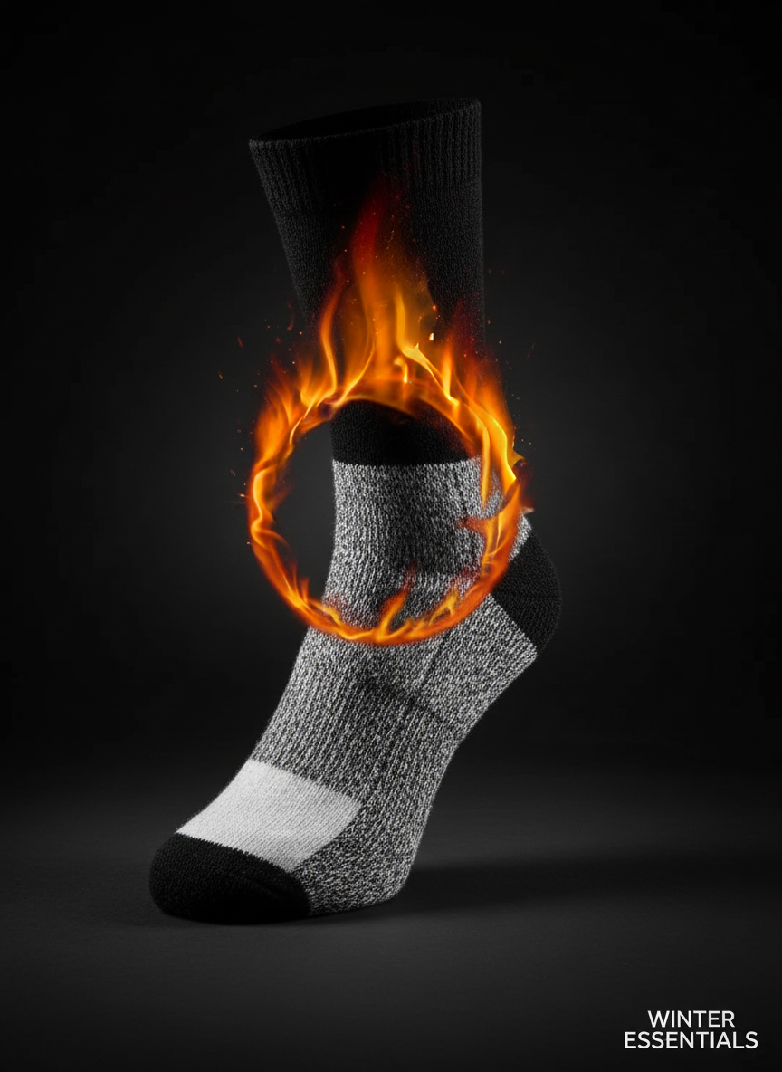 Socks with Circular Fire Ring