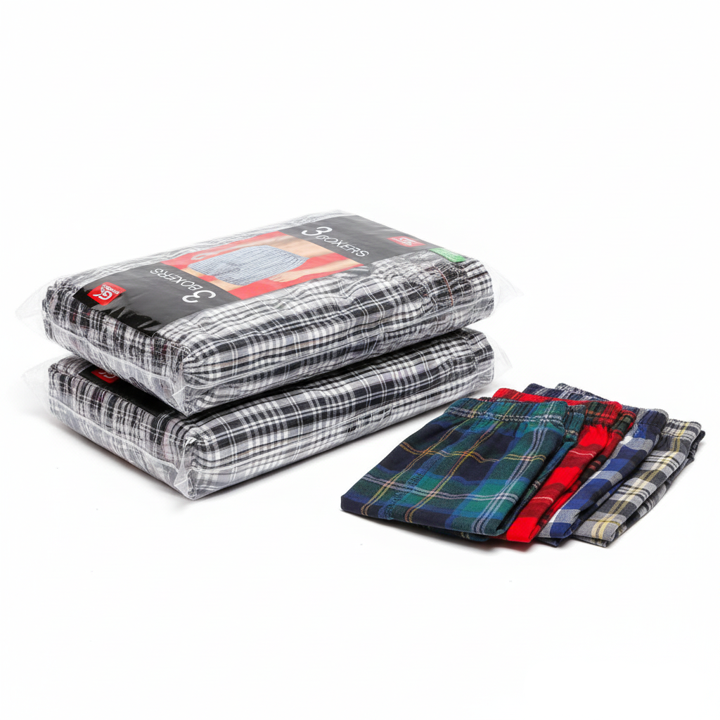 Two packs with boxers arranged beside