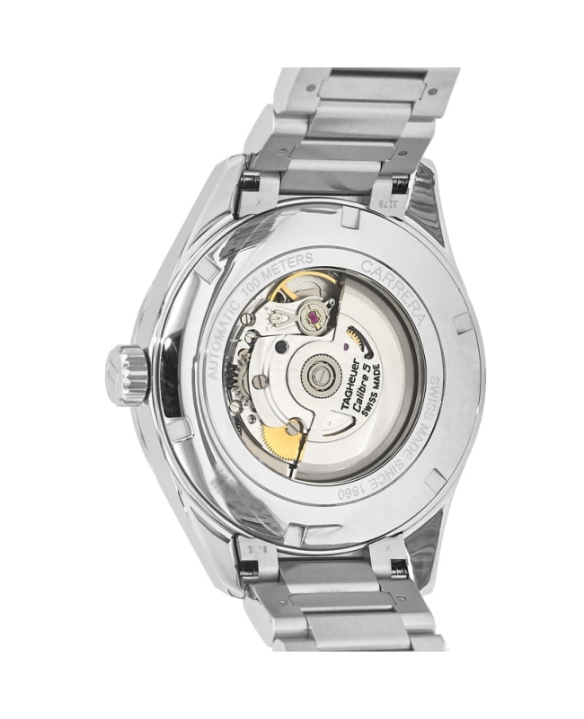 Tag Heuer Carrera Calibre 5 Day-Date Automatic White Dial Stainless Steel Men's Watch WAR201B.BA0723