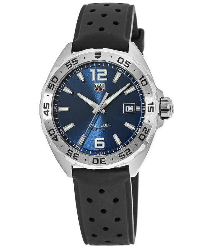 Tag Heuer Formula 1 Quartz Blue Dial Rubber Strap Men's Watch WAZ1118.FT8023