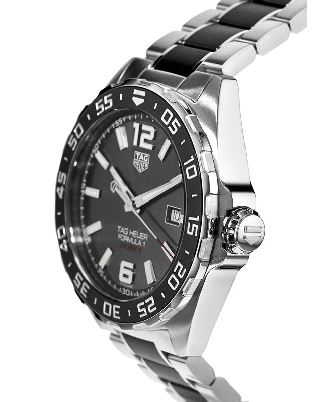 Tag Heuer Formula 1 Automatic Date Grey Dial Stainless Steel & Ceramic Men's Watch WAZ2011.BA0843