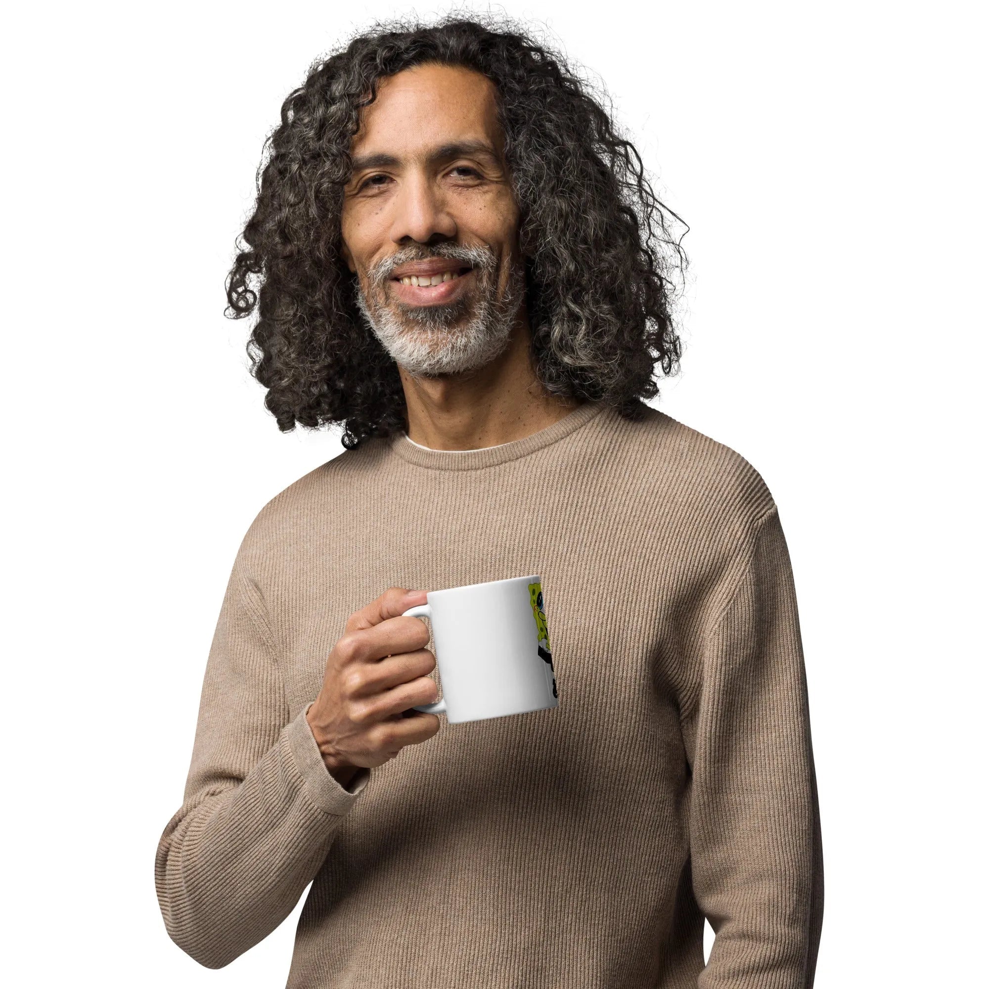 White glossy mug WEE SNAW BOB SPONGE - PremiumBrandGoods
