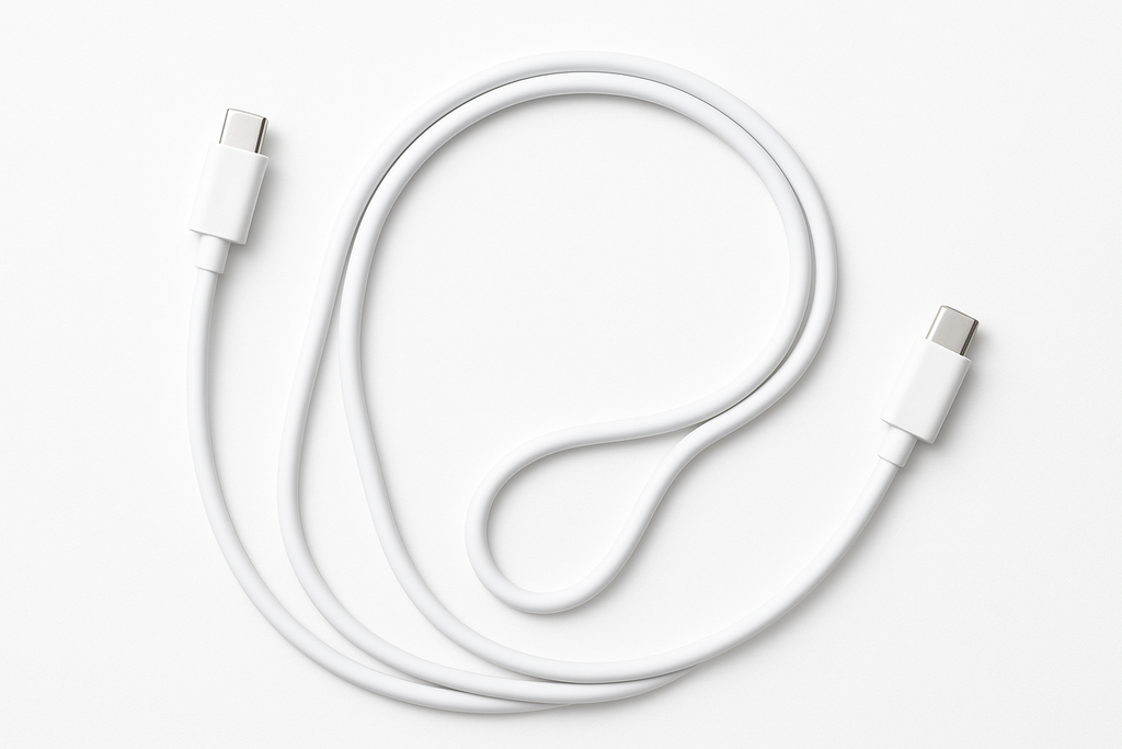 White USB-C Cable Product Photo